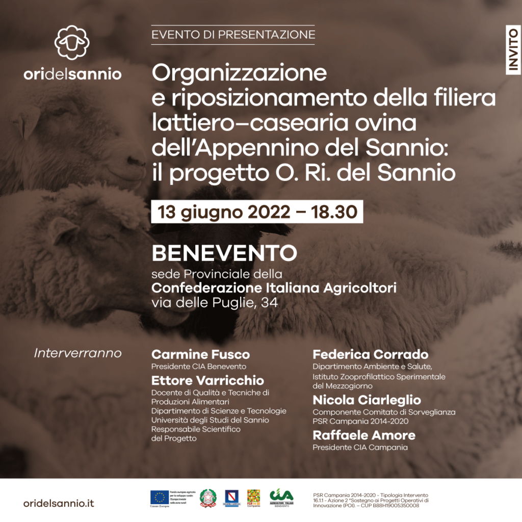 Questa sera la presentazione del Progetto O.Ri. del Sannio